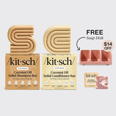 Moisturizing Coconut Oil Terracotta Self Draining Soap Dish Bundle