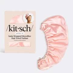 Blush Satin Wrapped Hair Towel
