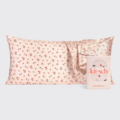 Satin Pillowcase in Cherry Print 4 Packs- King