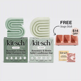 Volumizing Rosemary Terracotta Self Draining Soap Dish Bundle