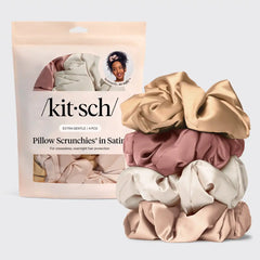 Blush Satin Pillow Scrunchies® 4pc Set