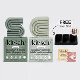 Volumizing Rosemary Black Self Draining Soap Dish Bundle