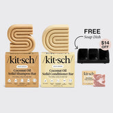 Moisturizing Coconut Oil Terracotta Self Draining Soap Dish Bundle