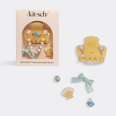 KitschPop™ Coastal Cottage Cloud Clip Set in Butter Yellow