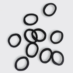 Black Ribbed Hair Elastics