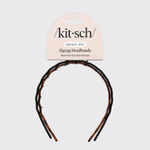 Zig Zag Headband 2pc- Black & Tort