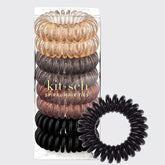 Brunette Spiral Hair Ties 8pc Set