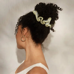 Butter Yellow Crochet Scrunchie