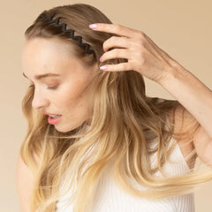 Zig Zag Headband 2pc- Black & Tort