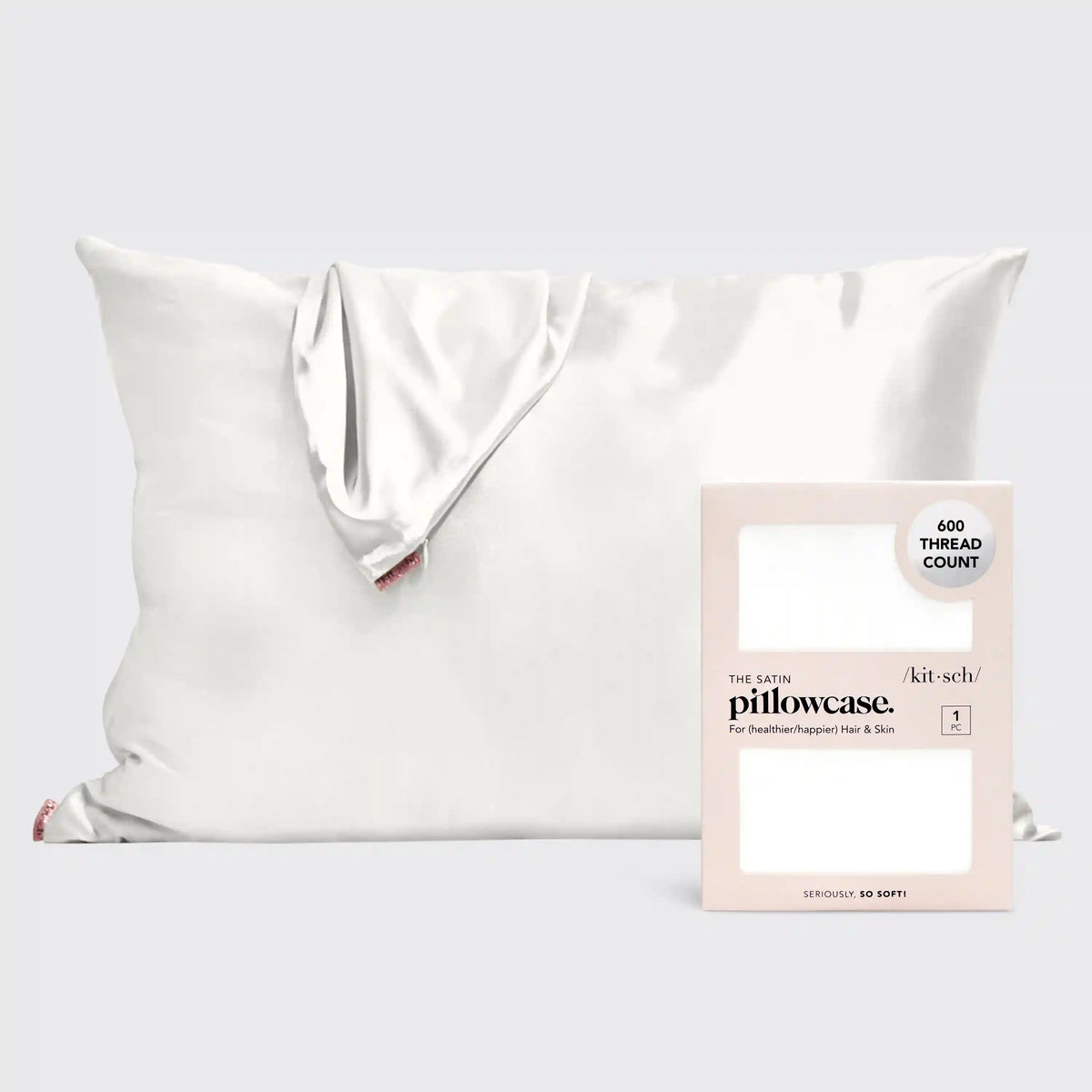 Satin Pillowcase in Ivory 2 Pack