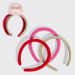 Red, Pink & Green Velvet Headbands