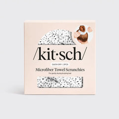 Micro Dot Microfiber Quick-Dry Towel Scrunchies 2pc Set