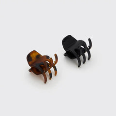 Black & Tort Claw Clips 2pc Set - Medium