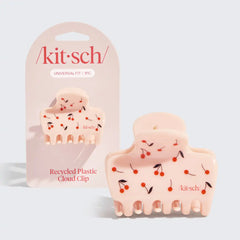 Cherry Print Cloud Claw Clip - Medium