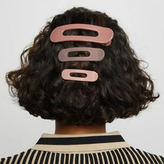 Flat Lay Claw Clip 3pc Flat  - Terracotta