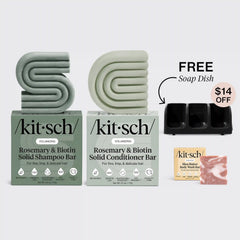 Volumizing Rosemary Black Self Draining Soap Dish Bundle