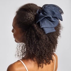 Blue Orchid Chiffon Bow Hair Clip
