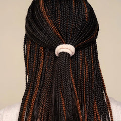 Blush Ribbed Hair Elastics
