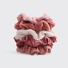 Blush & Mauve Velvet Scrunchies 5pc Set