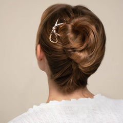 Gold Bow French Hair Pin - Mini