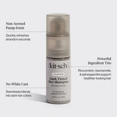 Volumizing Rice Protein Dry Shampoo - Dark Tinted 1 oz