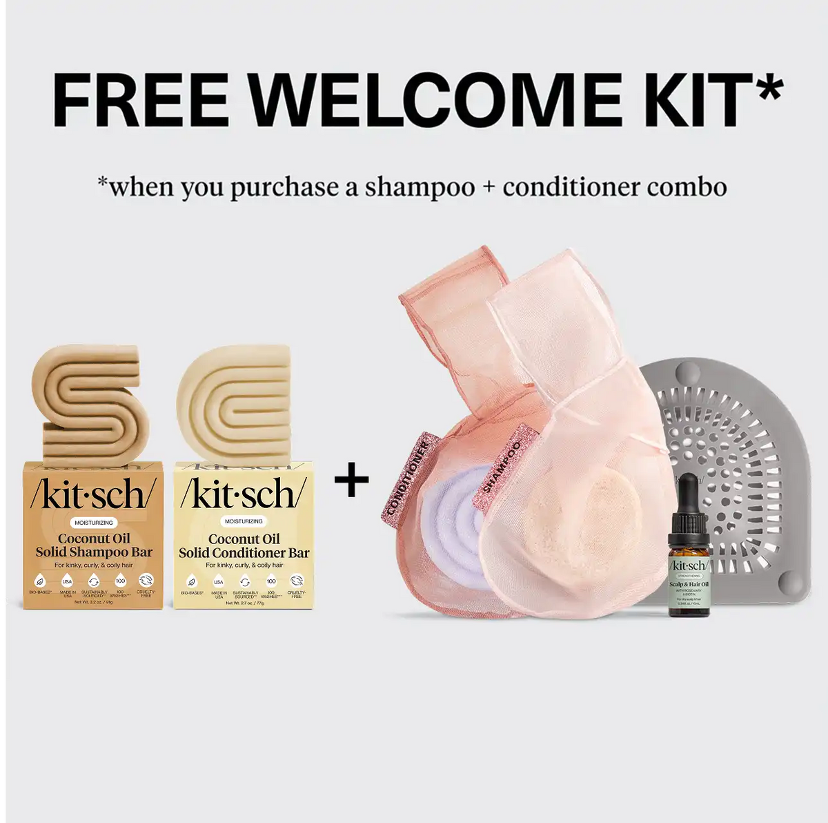 Winter Welcome Kit Coconut Oil Shampoo & Conditioner Bar Combo for Dry Damaged Hair
