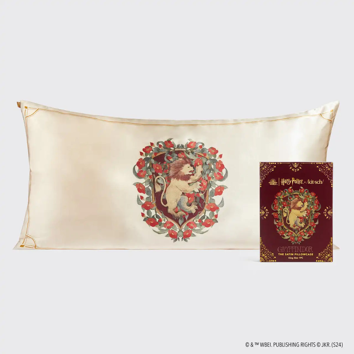 Kitsch x Harry Potter Satin Pillowcase in Gryffindor 2 Pack - King