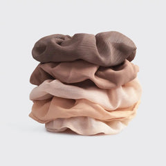 Crepe Scrunchies in Terracotta