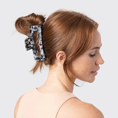 Black Marble Jumbo Claw Clip