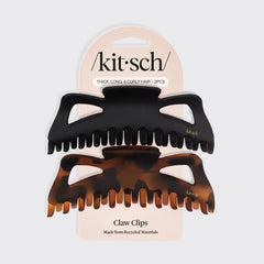 Black & Tort Classic Claw Clips 2pc Set - Jumbo