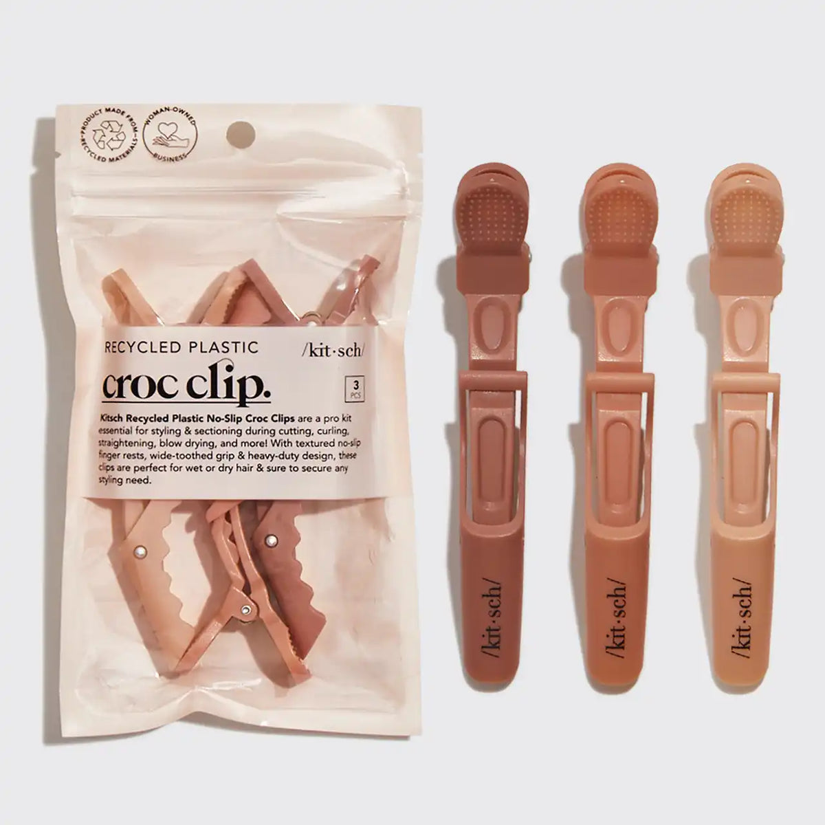 Multicolor No-Slip Crocodile Clips 3pc Set