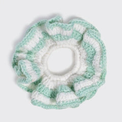 Seafoam Blue Crochet Scrunchie