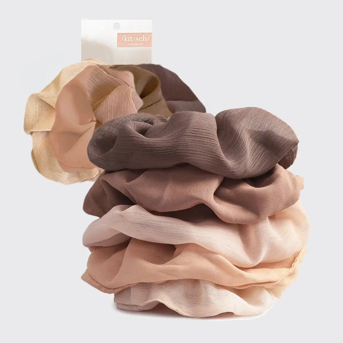 Crepe Scrunchies in Terracotta