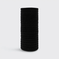 Black Elastic Hair Ties 20pc Set