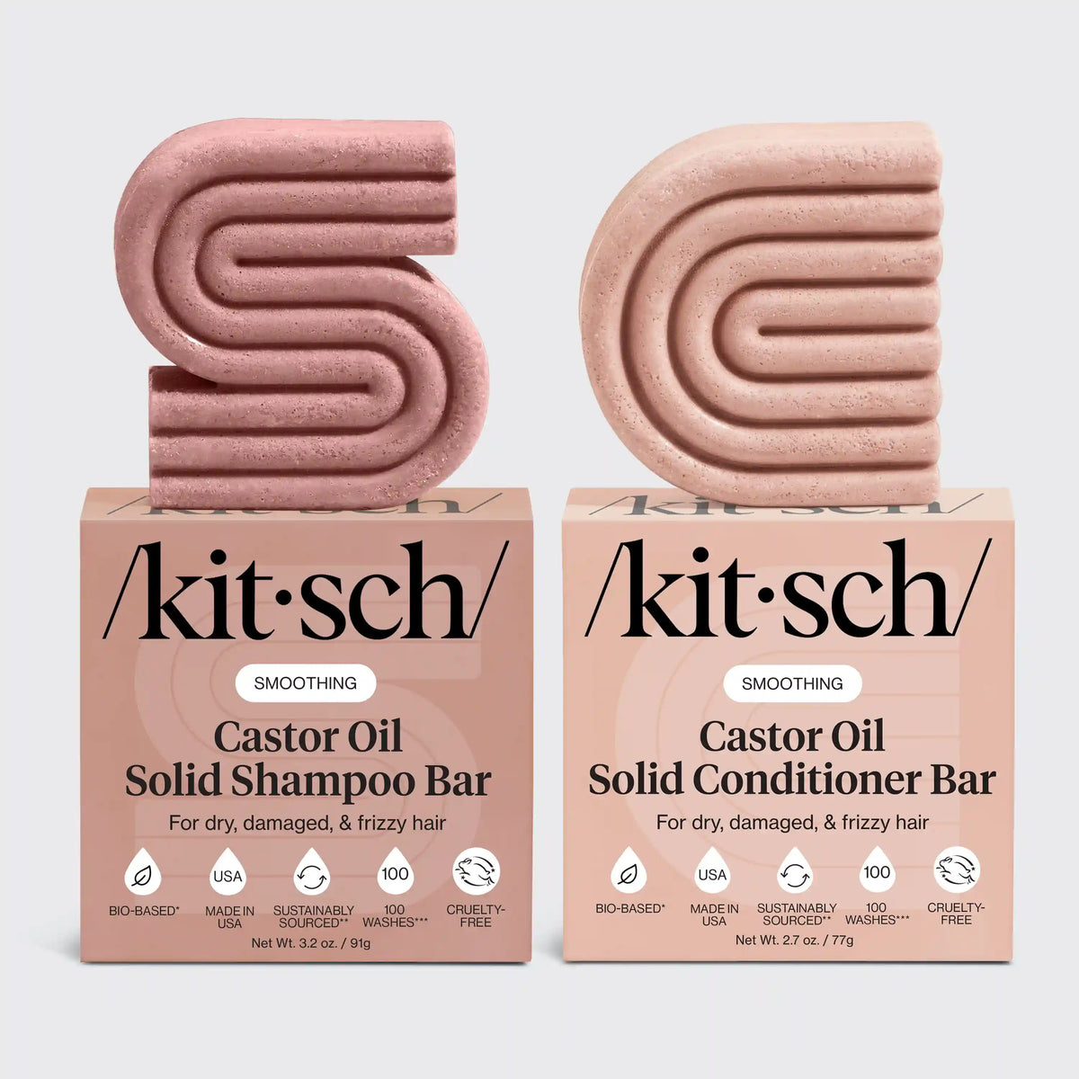Castor Oil Nourishing Shampoo & Conditioner Bar Combo